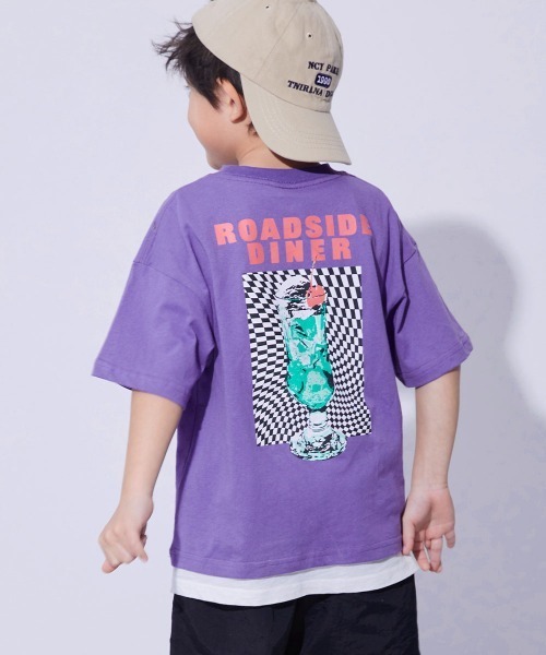 devirock（デビロック）の「綿100％ デビラボ BIGシルエット プリント半袖Tシャツ（Tシャツ/カットソー・キッズ・グレー系2/パープル系3/グレー系3/グリーン系1/パープル系2/ブラック系2/ブルー系1/ピンク系1/イエロー系1/オレンジ系1/グレー系1/パープル系1/ブラック系1/ブラック系3・90cm/100cm/110cm/120cm/130cm/140cm/150cm/160cm）」の11枚目の写真