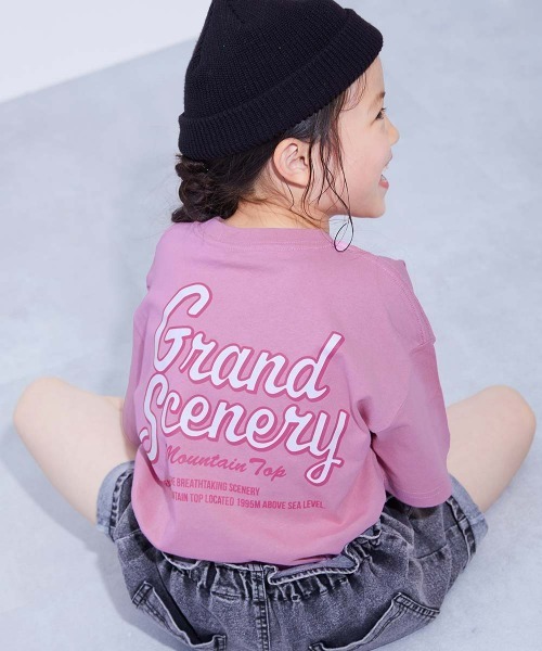 devirock（デビロック）の「綿100％ デビラボ BIGシルエット プリント半袖Tシャツ（Tシャツ/カットソー・キッズ・グレー系2/パープル系3/グレー系3/グリーン系1/パープル系2/ブラック系2/ブルー系1/ピンク系1/イエロー系1/オレンジ系1/グレー系1/パープル系1/ブラック系1/ブラック系3・90cm/100cm/110cm/120cm/130cm/140cm/150cm/160cm）」の13枚目の写真