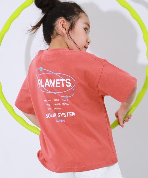 devirock（デビロック）の「綿100％ デビラボ BIGシルエット プリント半袖Tシャツ（Tシャツ/カットソー・キッズ・グレー系2/パープル系3/グレー系3/グリーン系1/パープル系2/ブラック系2/ブルー系1/ピンク系1/イエロー系1/オレンジ系1/グレー系1/パープル系1/ブラック系1/ブラック系3・90cm/100cm/110cm/120cm/130cm/140cm/150cm/160cm）」の14枚目の写真