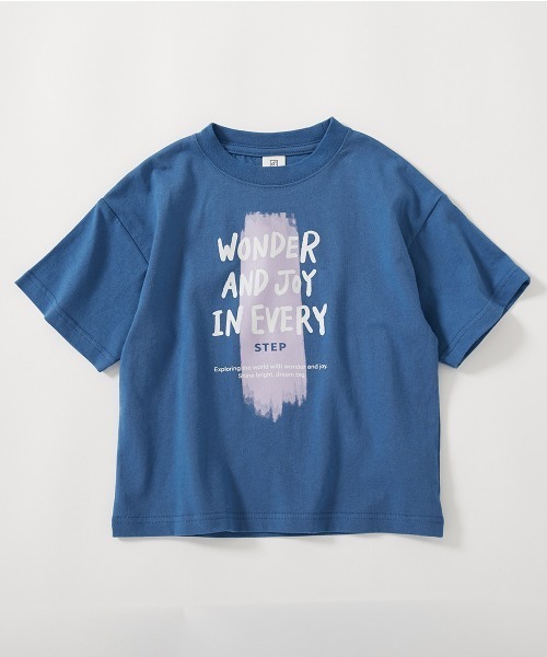 devirock（デビロック）の「綿100％ デビラボ BIGシルエット プリント半袖Tシャツ（Tシャツ/カットソー・キッズ・グレー系2/パープル系3/グレー系3/グリーン系1/パープル系2/ブラック系2/ブルー系1/ピンク系1/イエロー系1/オレンジ系1/グレー系1/パープル系1/ブラック系1/ブラック系3・90cm/100cm/110cm/120cm/130cm/140cm/150cm/160cm）」の22枚目の写真