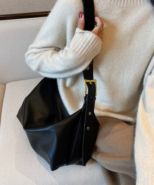 meJane（ミージェーン）の「ラウンドショルダーバッグ（ショルダーバッグ・レディース・ブラウン/ブラック・S/M）」の3枚目の写真