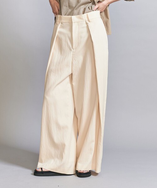 BEAUTY&YOUTH UNITED ARROWS（ビューティーアンドユースユナイテッドアローズ）の「セルロースナイロン インタック パンツ/ライナー（スラックス・レディース・オフホワイト・L/M/S/XS）」の3枚目の写真