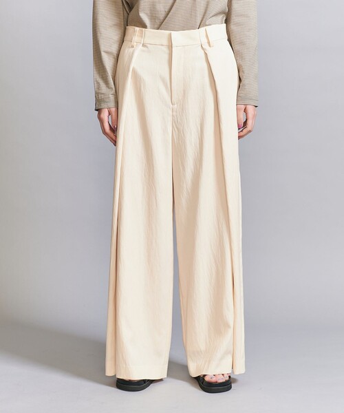 BEAUTY&YOUTH UNITED ARROWS（ビューティーアンドユースユナイテッドアローズ）の「セルロースナイロン インタック パンツ/ライナー（スラックス・レディース・オフホワイト・L/M/S/XS）」の5枚目の写真