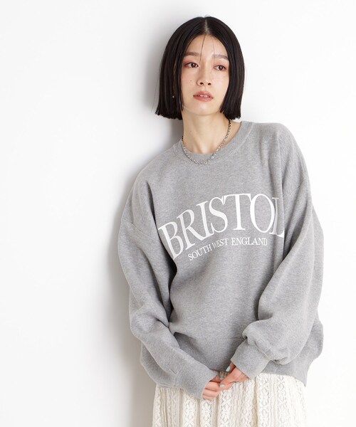 THE SHOP TK （ザ ショップ ティーケー ）の「◆スウェットライクロゴニット（Tシャツ/カットソー・レディース・オレンジ/スミクロ/ライトグレー・99）」の21枚目の写真