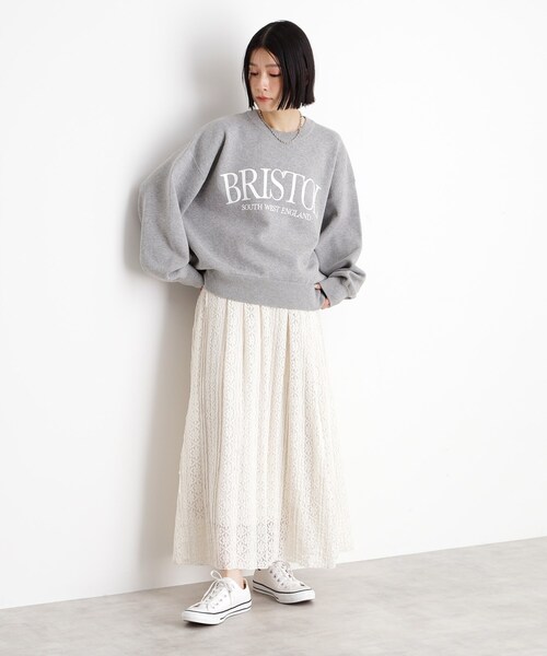 THE SHOP TK （ザ ショップ ティーケー ）の「◆スウェットライクロゴニット（Tシャツ/カットソー・レディース・オレンジ/スミクロ/ライトグレー・99）」の19枚目の写真