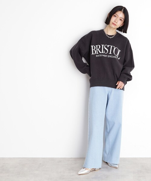 THE SHOP TK （ザ ショップ ティーケー ）の「◆スウェットライクロゴニット（Tシャツ/カットソー・レディース・オレンジ/スミクロ/ライトグレー・99）」の15枚目の写真