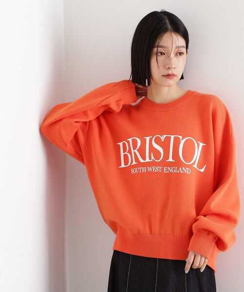 THE SHOP TK （ザ ショップ ティーケー ）の「◆スウェットライクロゴニット（Tシャツ/カットソー・レディース・オレンジ/スミクロ/ライトグレー・99）」の13枚目の写真