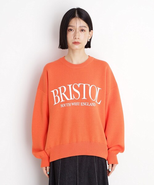 THE SHOP TK （ザ ショップ ティーケー ）の「◆スウェットライクロゴニット（Tシャツ/カットソー・レディース・オレンジ/スミクロ/ライトグレー・99）」の9枚目の写真