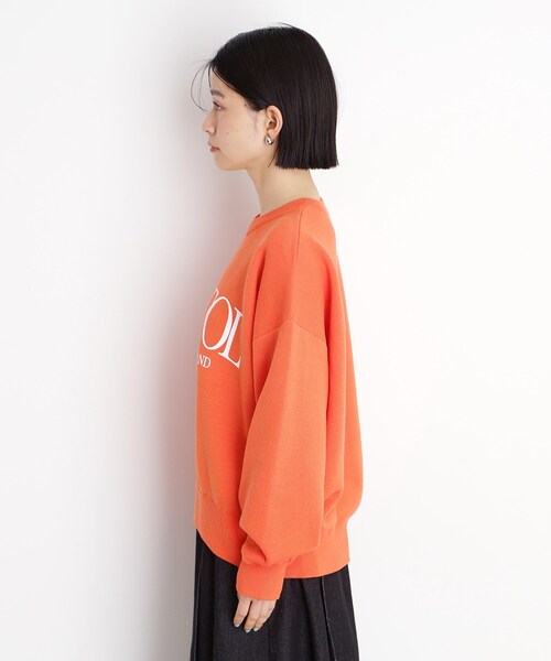 THE SHOP TK （ザ ショップ ティーケー ）の「◆スウェットライクロゴニット（Tシャツ/カットソー・レディース・オレンジ/スミクロ/ライトグレー・99）」の8枚目の写真