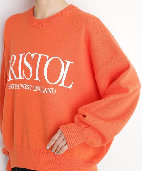 THE SHOP TK （ザ ショップ ティーケー ）の「◆スウェットライクロゴニット（Tシャツ/カットソー・レディース・オレンジ/スミクロ/ライトグレー・99）」の5枚目の写真