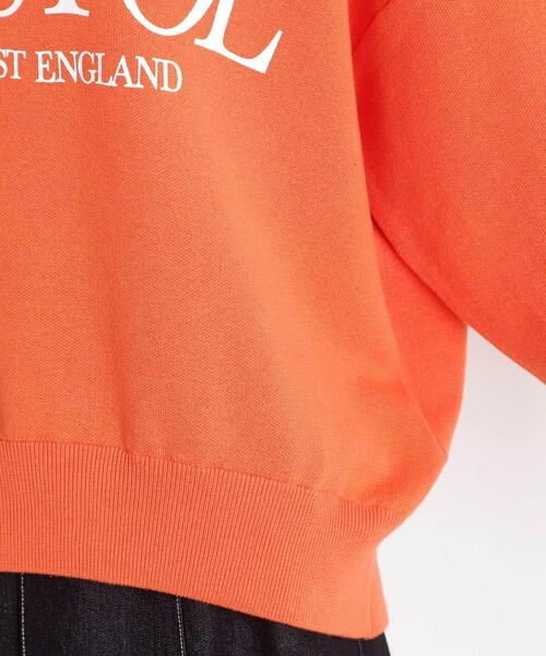 THE SHOP TK （ザ ショップ ティーケー ）の「◆スウェットライクロゴニット（Tシャツ/カットソー・レディース・オレンジ/スミクロ/ライトグレー・99）」の4枚目の写真