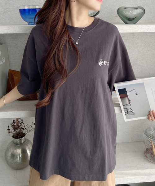 BEVERLY HILLS POLO CLUB(ビバリーヒルズポロクラブ)の「【BEVERLY HILLS POLO CLUB】胸元ロゴ オーバーサイズ Tシャツ(Tシャツ/カットソー・レディース・ブラック/ネイビー/オフホワイト・M/L)」の19枚目の写真