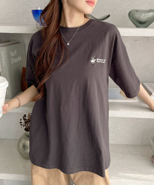 BEVERLY HILLS POLO CLUB(ビバリーヒルズポロクラブ)の「【BEVERLY HILLS POLO CLUB】胸元ロゴ オーバーサイズ Tシャツ(Tシャツ/カットソー・レディース・ブラック/ネイビー/オフホワイト・M/L)」の20枚目の写真