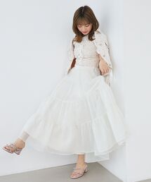 MAJESTIC LEGON | コルセットディティールティアードスカート(スカート)