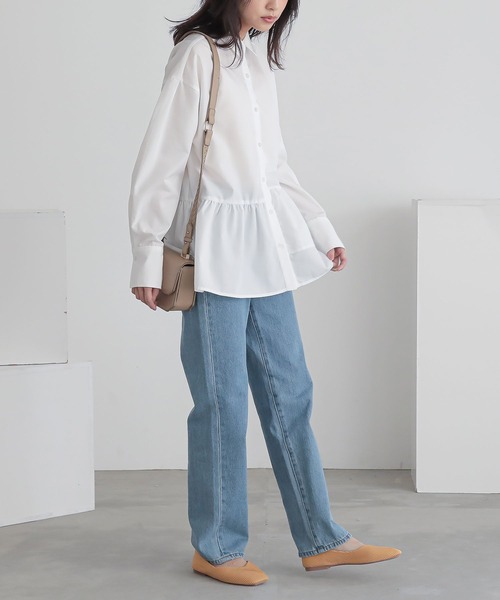 n'OrLABEL(ノアールレーベル)の「アシンメトリーフリルシャツ(シャツ/ブラウス・レディース・ブラック/ブルー/オフホワイト・2/1)」の17枚目の写真