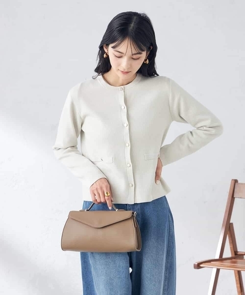 a.v.v（アーヴェヴェ）の「【アンサンブル対応】ラメニットカーディガン（カーディガン/ボレロ・レディース・クリーム/アイボリー・36/38/40）」の9枚目の写真