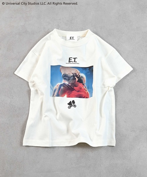 MARKEY'S（マーキーズ）の「【E.T.】別注プリントTシャツ（Tシャツ/カットソー・キッズ・ホワイト/杢グレー・150/140/130/120/110/100/90/80）」の2枚目の写真