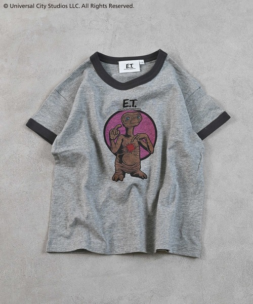 MARKEY'S（マーキーズ）の「【E.T.】別注プリントTシャツ（Tシャツ/カットソー・キッズ・ホワイト/杢グレー・150/140/130/120/110/100/90/80）」の3枚目の写真