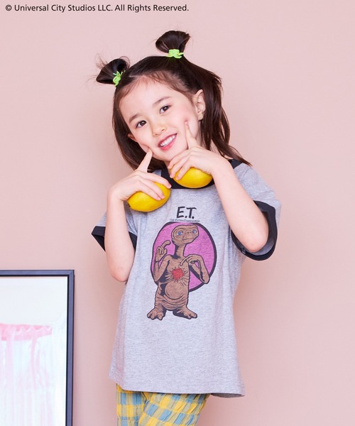 MARKEY'S（マーキーズ）の「【E.T.】別注プリントTシャツ（Tシャツ/カットソー・キッズ・ホワイト/杢グレー・150/140/130/120/110/100/90/80）」の4枚目の写真