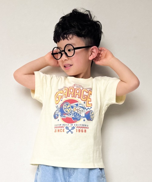 Hot WHeeLs】ホットウィール車プリント半袖Tシャツ（Tシャツ