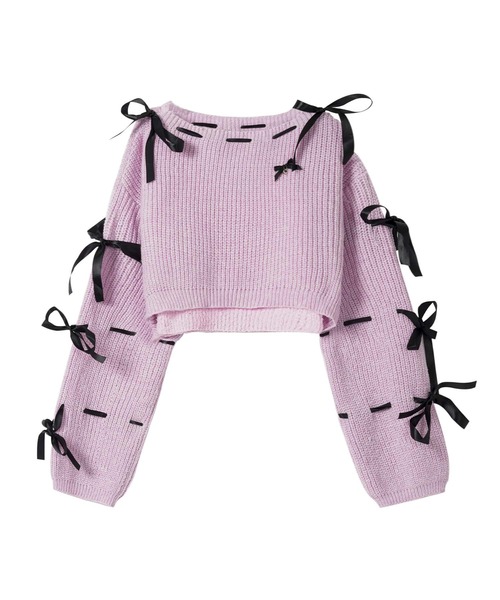 tシャツ 「HOOK」for　girls　リボンと通しアンサンブルトップス レディース tシャツ 「HOOK」for girls リボンと通しアンサンブルトップス