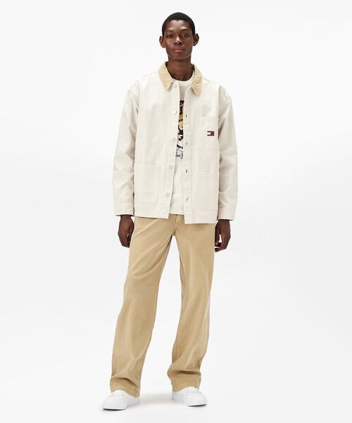 tommy jeans（トミー ジーンズ）の「キャンバスコーデュロイオーバーシャツ（シャツ/ブラウス・メンズ・ホワイト/グレー/ベージュ・MEDIUM/X-LARGE/LARGE/SMALL）」の12枚目の写真