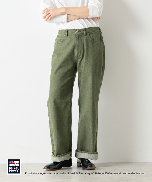 ROYAL NAVY(ロイヤルネイビー)の「《別注》【ROYAL NAVY/ロイヤルネイビー】5ポケットパンツ(その他パンツ・レディース・グレー/カーキ/ストライプ・2/4/3)」の7枚目の写真