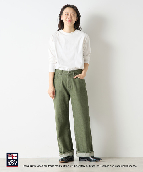 ROYAL NAVY(ロイヤルネイビー)の「《別注》【ROYAL NAVY/ロイヤルネイビー】5ポケットパンツ(その他パンツ・レディース・グレー/カーキ/ストライプ・2/4/3)」の8枚目の写真