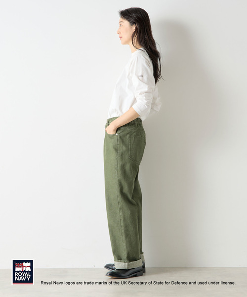 ROYAL NAVY(ロイヤルネイビー)の「《別注》【ROYAL NAVY/ロイヤルネイビー】5ポケットパンツ(その他パンツ・レディース・グレー/カーキ/ストライプ・2/4/3)」の9枚目の写真