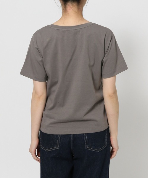 mysty woman（ミスティウーマン）の「ロゴ刺繍Tシャツ  329063（Tシャツ/カットソー・レディース・オフホワイト/チャコールグレー/ブラック・FREE）」の14枚目の写真