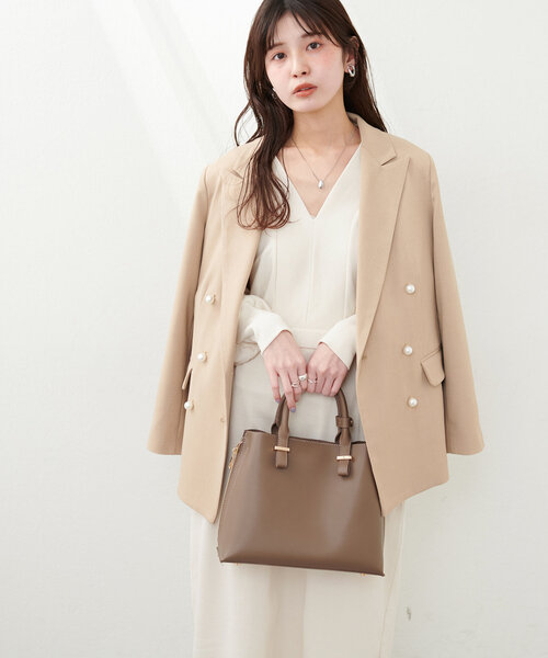 natural couture(ナチュラルクチュール)の「2WAYデザイン切替裏毛ワンピース(ワンピース・レディース・ブルー/ブラック/アイボリー/グレー・FREE)」の8枚目の写真