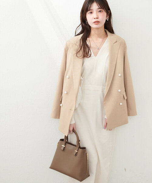 natural couture(ナチュラルクチュール)の「2WAYデザイン切替裏毛ワンピース(ワンピース・レディース・ブルー/ブラック/アイボリー/グレー・FREE)」の9枚目の写真