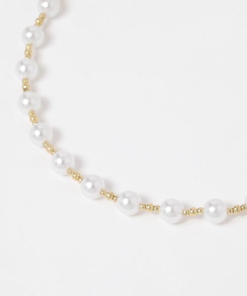 mysty woman（ミスティウーマン）の「パール1連ネックレス 453140（ネックレス・レディース・ゴールド・FREE）」の5枚目の写真