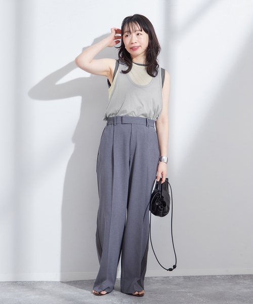 セール】【INSCRIRE /アンスクリア】Light Jersey Layered T/T
