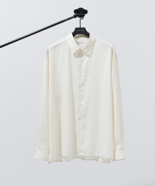 新品 未使用 UNITED TOKYOシャツ メンズ 半袖 接触冷感 ホワイト UNITED TOKYO シャツ SMALL MESH レギュラーシャツ (半袖