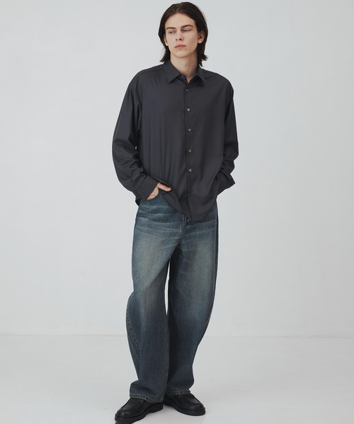 UNITED TOKYO（ユナイテッドトウキョウ）の「月間売上NO.1再入荷決定【WEB限定】DRY RAYON  リラックスシャツ　防シワ｜速乾｜UVカット（シャツ/ブラウス・メンズ・ライトグレー/ダークグレー/サックスブルー/オリーブ/ブラック/オフホワイト/ベージュ・3/2/1）」の11枚目の写真
