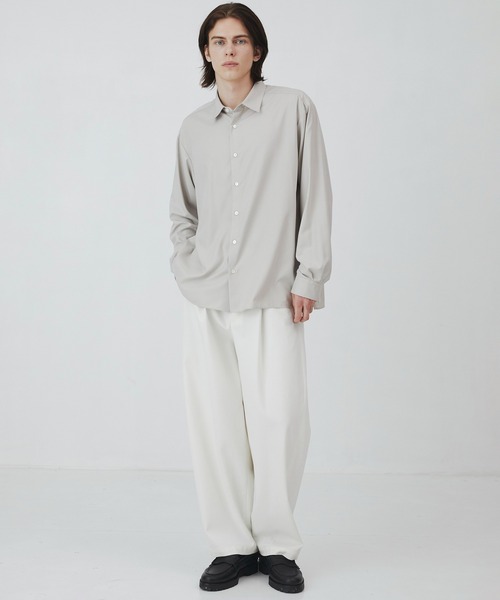 UNITED TOKYO（ユナイテッドトウキョウ）の「月間売上NO.1再入荷決定【WEB限定】DRY RAYON  リラックスシャツ　防シワ｜速乾｜UVカット（シャツ/ブラウス・メンズ・ライトグレー/ダークグレー/サックスブルー/オリーブ/ブラック/オフホワイト/ベージュ・3/2/1）」の12枚目の写真