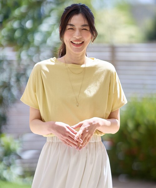 ANY（エニィ）の「エニィファンクションフレンチスリーブTシャツ（Tシャツ/カットソー・レディース・グレー系1/オールドローズ系/ブラック系/ブルー系/ホワイト系1/ブラック系2/イエロー系/ターコイズブルー系/ブラック系3・F）」の8枚目の写真