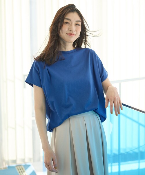 ANY（エニィ）の「エニィファンクションフレンチスリーブTシャツ（Tシャツ/カットソー・レディース・グレー系1/オールドローズ系/ブラック系/ブルー系/ホワイト系1/ブラック系2/イエロー系/ターコイズブルー系/ブラック系3・F）」の16枚目の写真