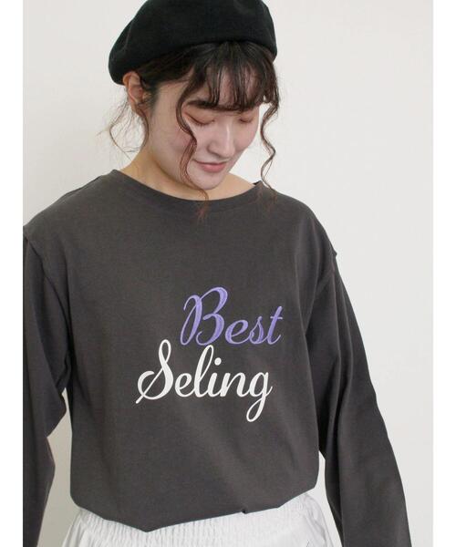 Samansa Mos2（サマンサ モスモス）の「ロゴ刺繍アソートロングTシャツ