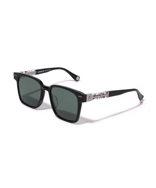 A BATHING APE(アベイシングエイプ)の「SUNGLASSES #23(サングラス・メンズ・ブラック系その他/オリーブ/ブラック×シルバー・FREE)」の3枚目の写真