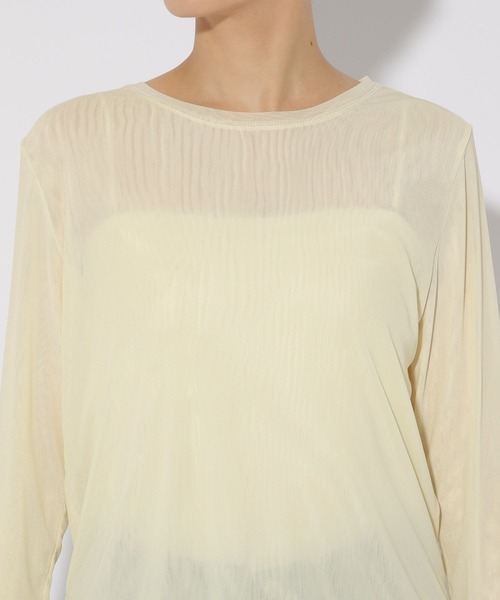 Elura（エルーラ）の「マイクロチュールクループルオーバー/289141（Tシャツ/カットソー・レディース・ブラック/グリーン系その他/ホワイト・FREE）」の13枚目の写真