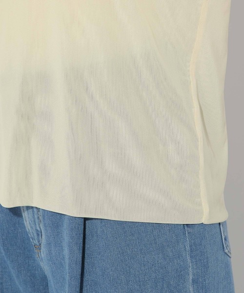 Elura（エルーラ）の「マイクロチュールクループルオーバー/289141（Tシャツ/カットソー・レディース・ブラック/グリーン系その他/ホワイト・FREE）」の15枚目の写真