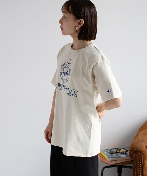 Champion(チャンピオン)の「【champion】SHORT SLEEVE Tee TRACK CLUB(Tシャツ/カットソー・レディース・チャコール/ベージュ・M)」の13枚目の写真