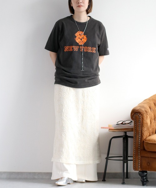 Champion(チャンピオン)の「【champion】SHORT SLEEVE Tee TRACK CLUB(Tシャツ/カットソー・レディース・チャコール/ベージュ・M)」の17枚目の写真