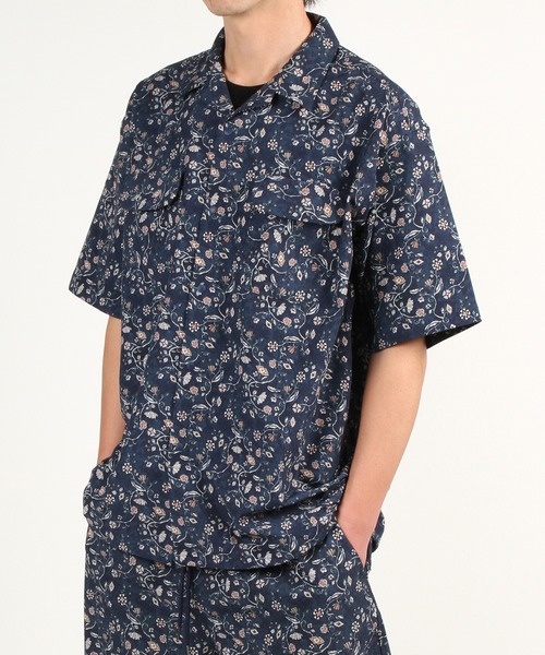 PENDLETON(ペンドルトン)の「PENDLETON/ペンドルトン ショートスリーブ オープンカラーシャツジャケット(シャツ/ブラウス・メンズ・ネイビー/オフホワイト・MEDIUM/LARGE)」の2枚目の写真