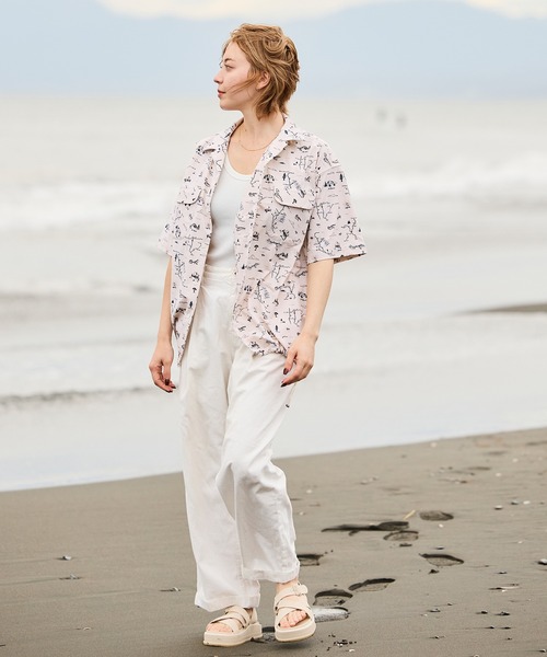 PENDLETON(ペンドルトン)の「PENDLETON/ペンドルトン ショートスリーブ オープンカラーシャツジャケット(シャツ/ブラウス・メンズ・ネイビー/オフホワイト・MEDIUM/LARGE)」の3枚目の写真