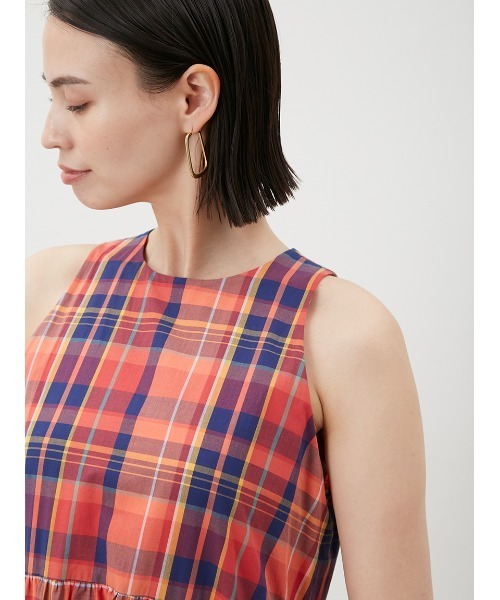 クルーネックアメスリティアードロングワンピース（ワンピース）｜Mila