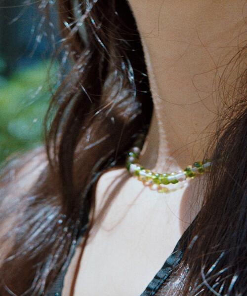 DRESSTERIOR(ドレステリア)の「◆Sisi joia(シシ ジョイア)PALLAS necklace(ネックレス・レディース・サックスブルー系4/サックスブルー/グリーン・00)」の2枚目の写真
