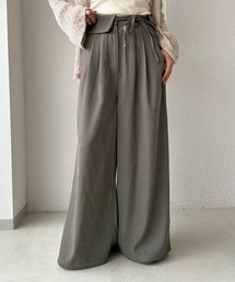 apres jour clair | 【apres jour clair】タックワイドウエストリボンデザインパンツ(その他パンツ)